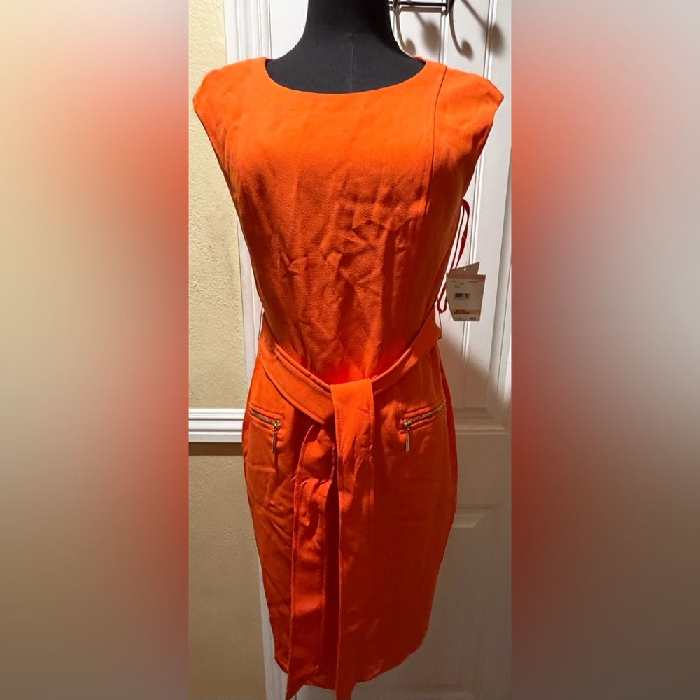 Kasper Bold Orange Dress